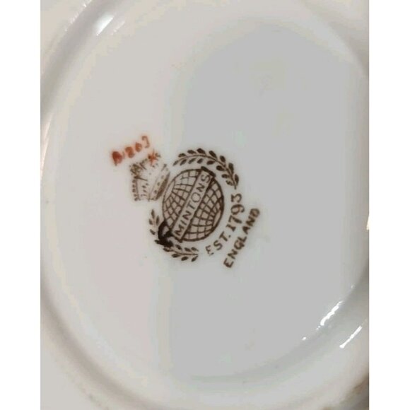 Vintage Mintons Bone China Green Floral Demitasse Teacup And Saucer - Picture 11 of 14